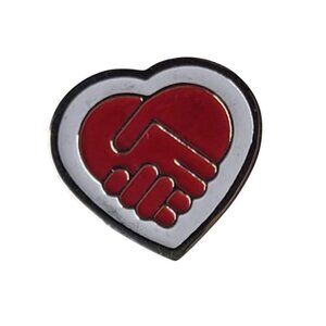 Boeing Employees Community Fund Heart Hand Shake Lapel Hat Pin
